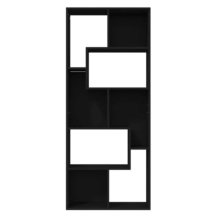 Bibliothèque Noir 67x24x161 cm Bois d'ingénierie - 8
