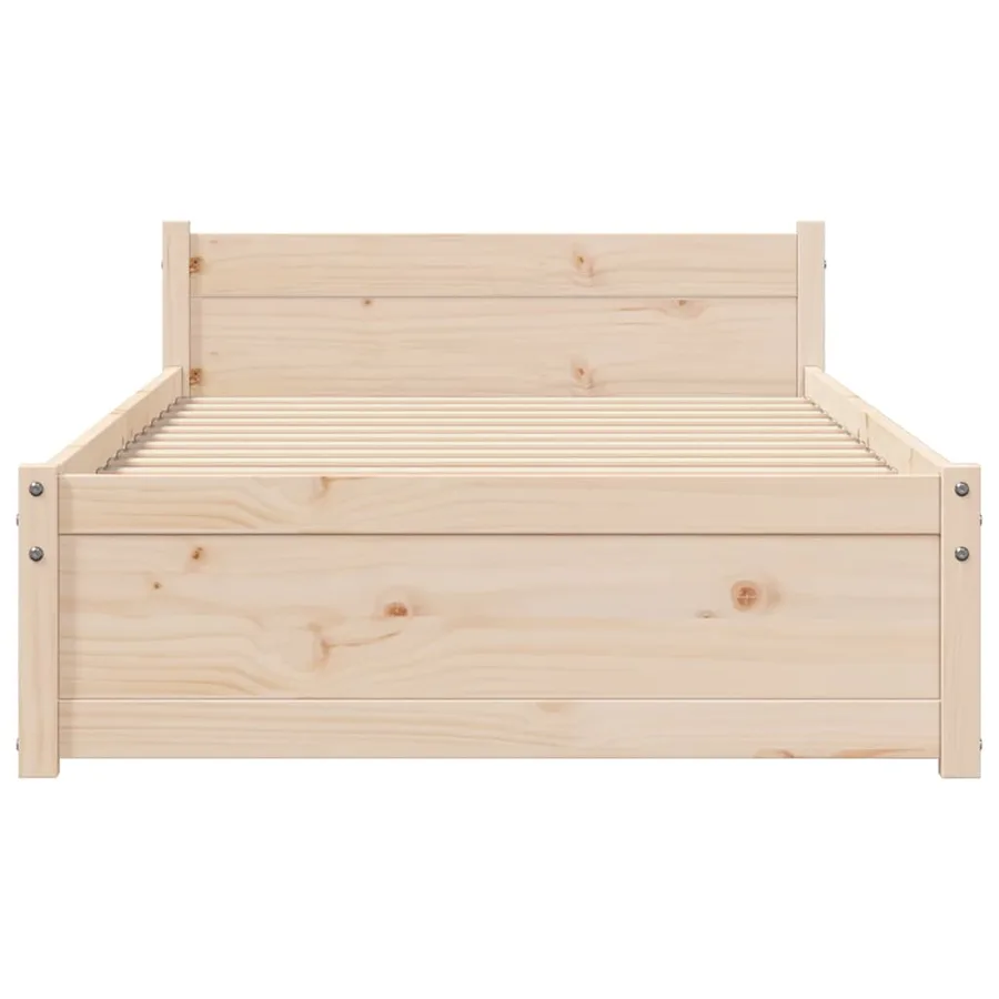 Cadre de lit sans matelas bois massif 90x200 cm - 4