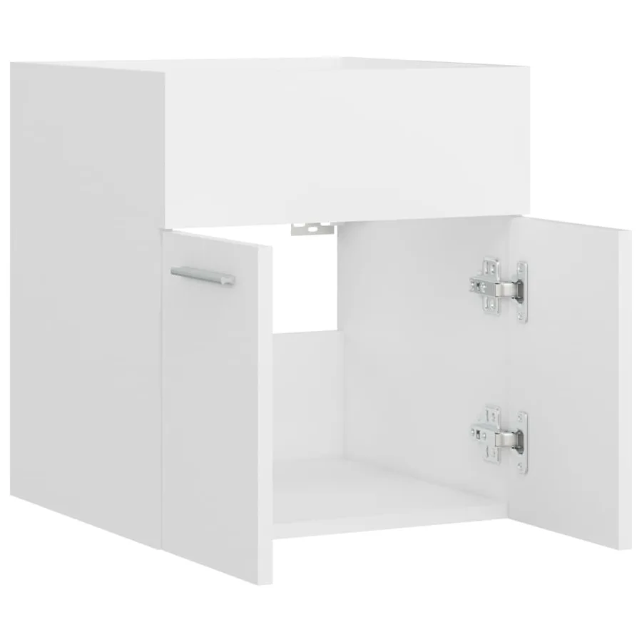 Armoire d'évier Blanc 41x38,5x46 cm Bois d’ingénierie - 5