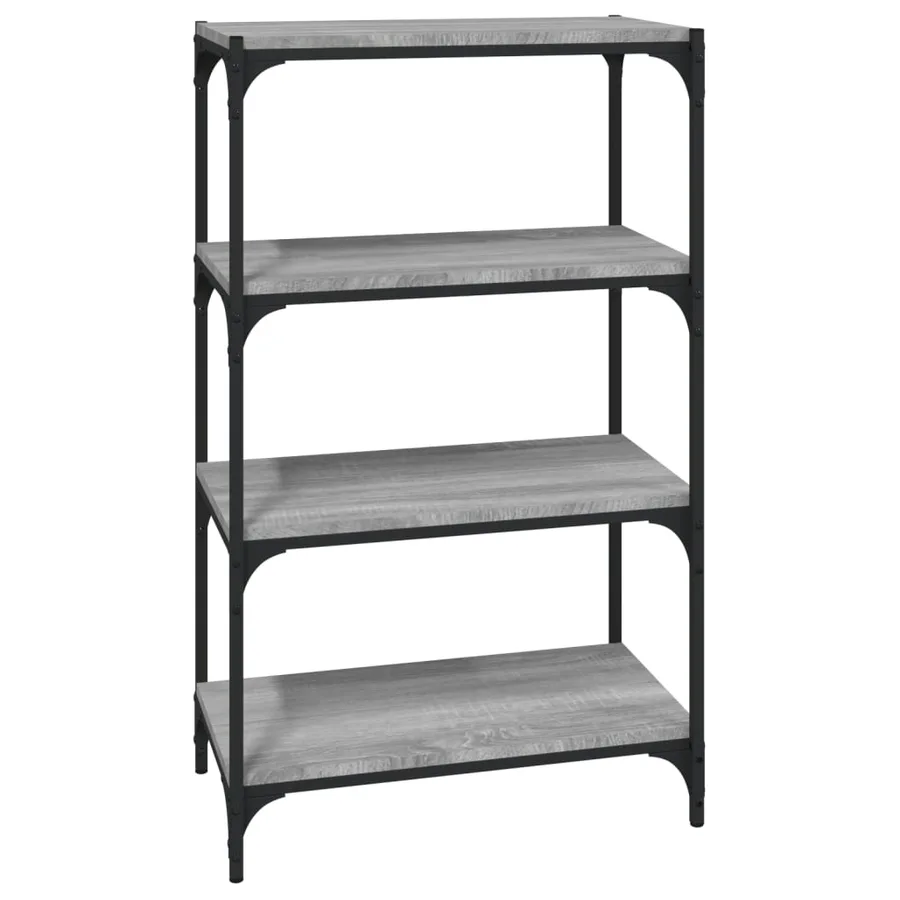 Bibliothèque Sonoma gris 60x33x100 cm Bois d'ingénierie acier - 2