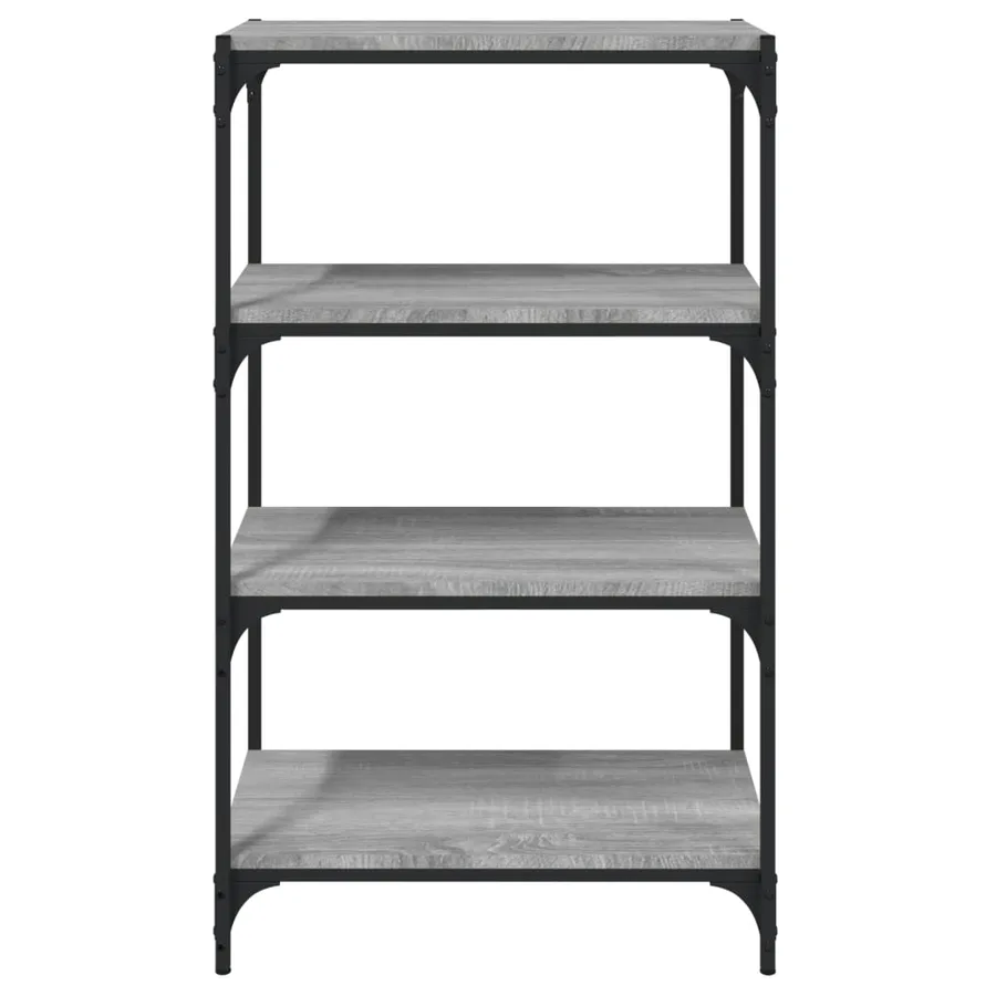 Bibliothèque Sonoma gris 60x33x100 cm Bois d'ingénierie acier - 5