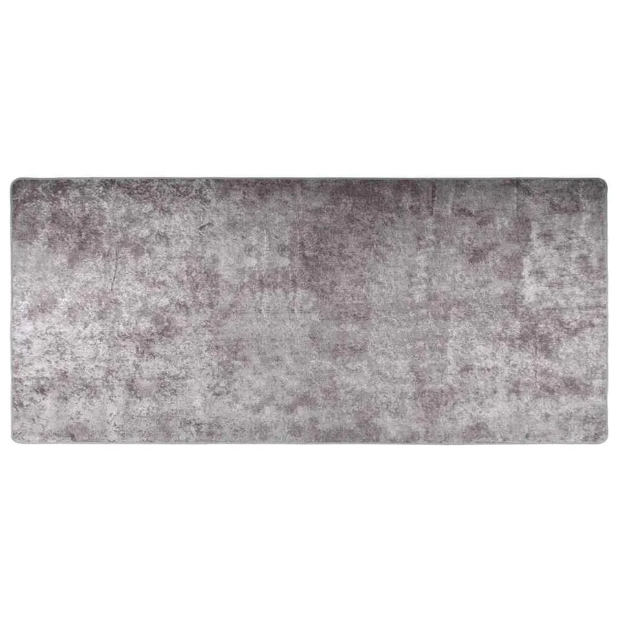 Tapis lavable 80x300 cm Gris - 2