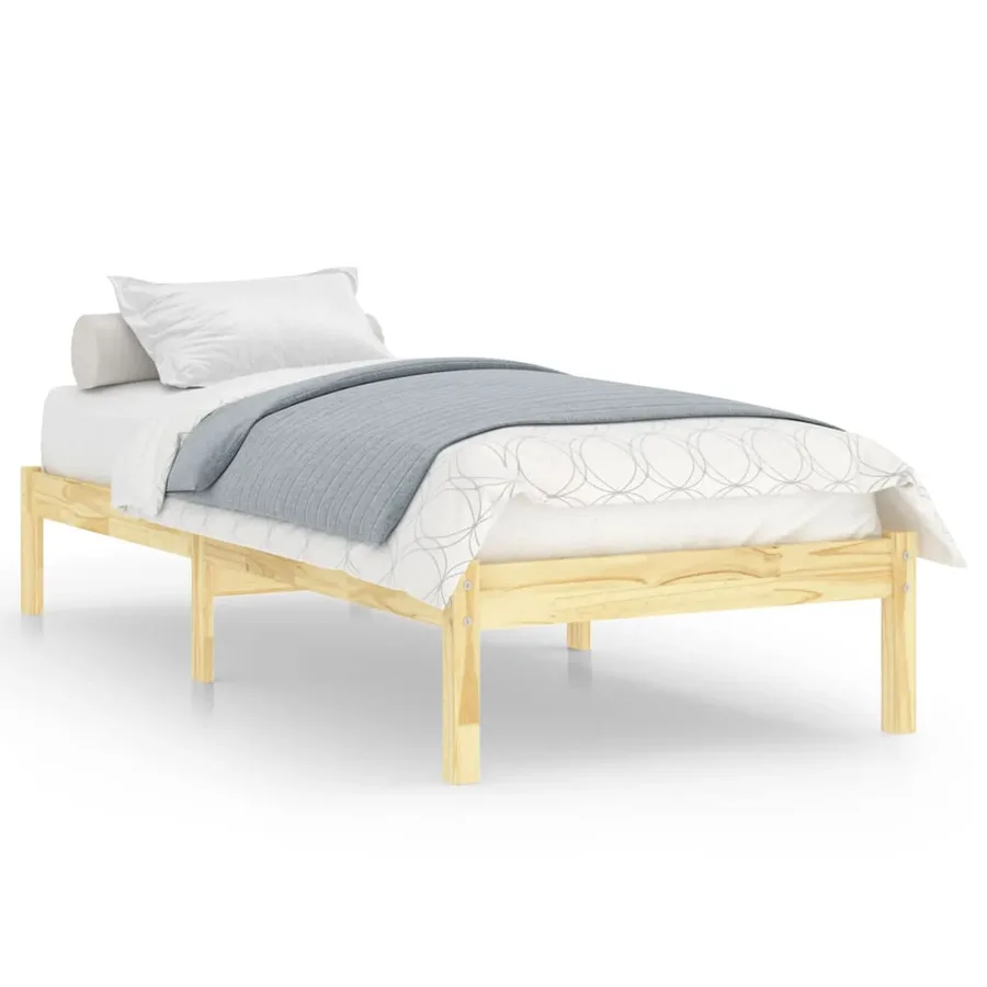Cadre de lit sans matelas bois massif 90x200 cm - 2