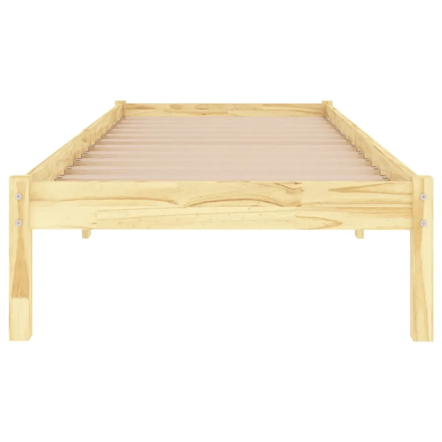 Cadre de lit sans matelas bois massif 90x200 cm - 4