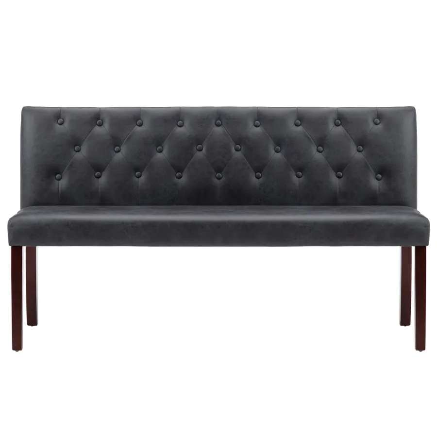 Banc 148,5 cm Gris Similicuir daim - 3
