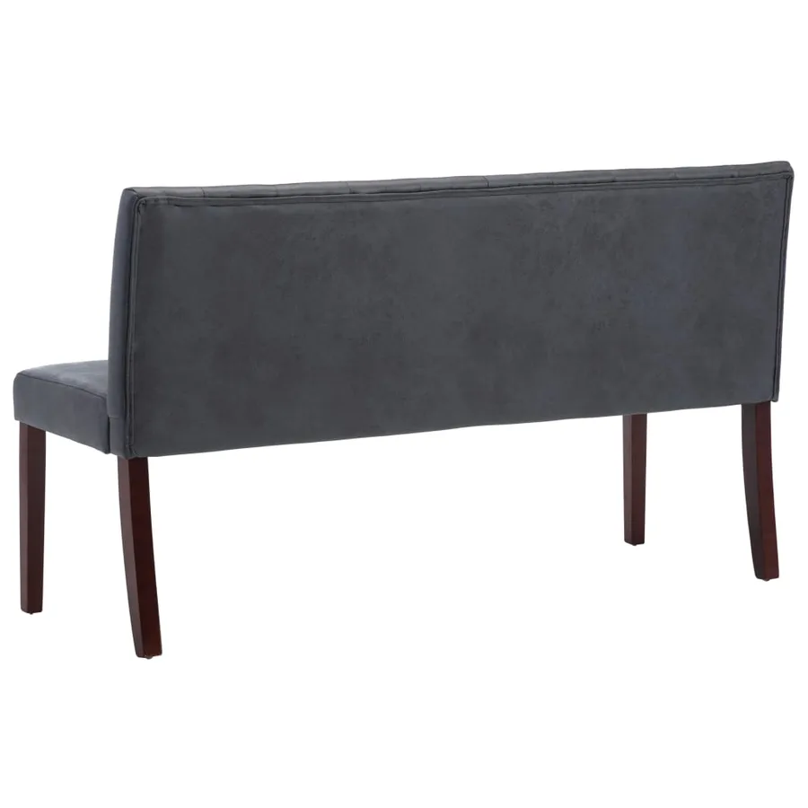 Banc 148,5 cm Gris Similicuir daim - 5