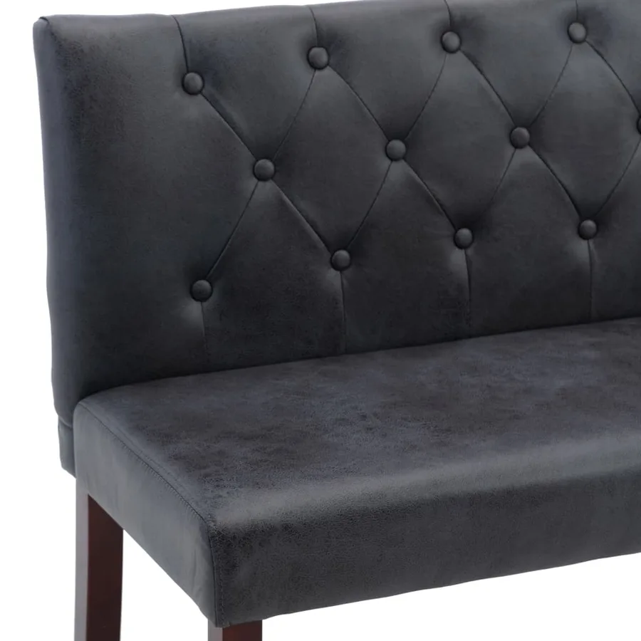 Banc 148,5 cm Gris Similicuir daim - 6