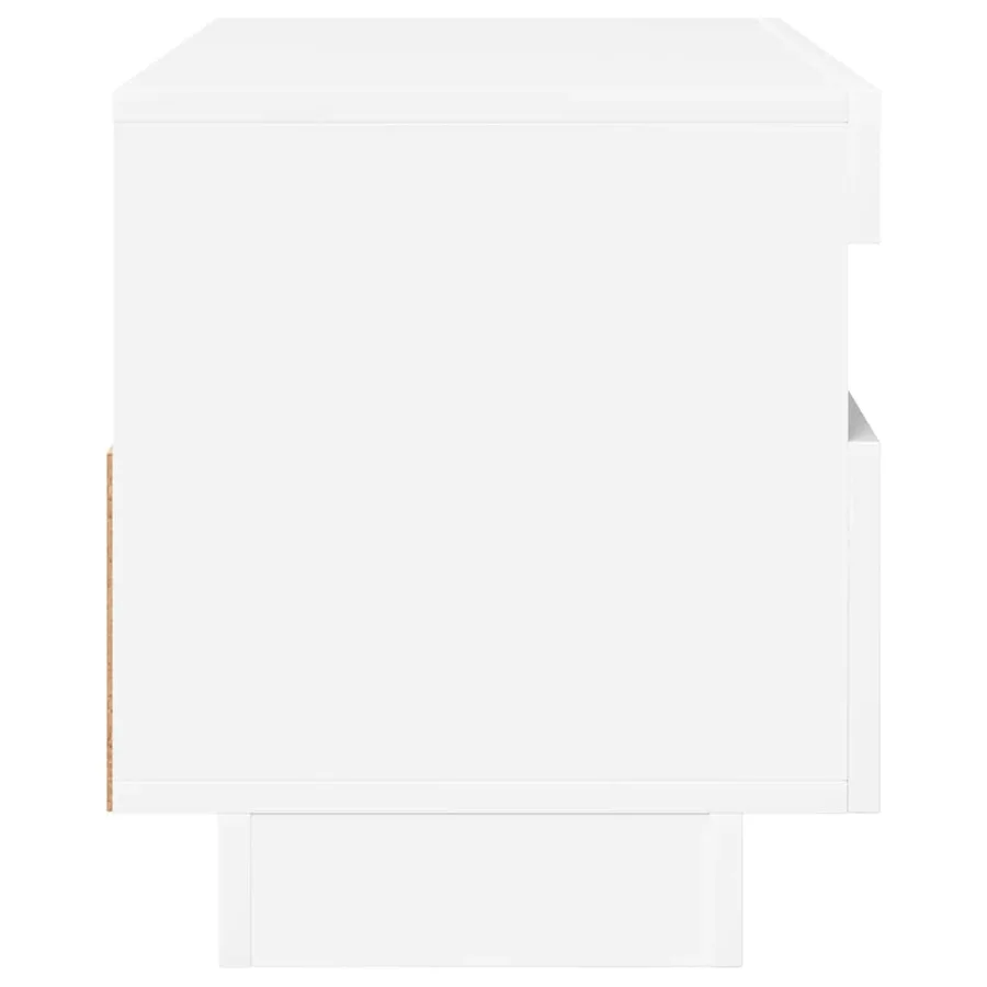 Meuble TV avec lumières LED blanc brillant 80x35x40 cm - 10