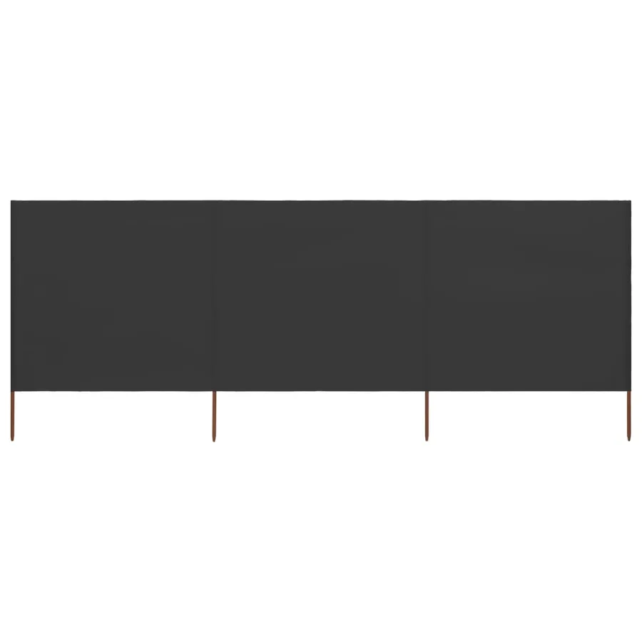 Paravent 3 panneaux Tissu 400 x 120 Anthracite - 3
