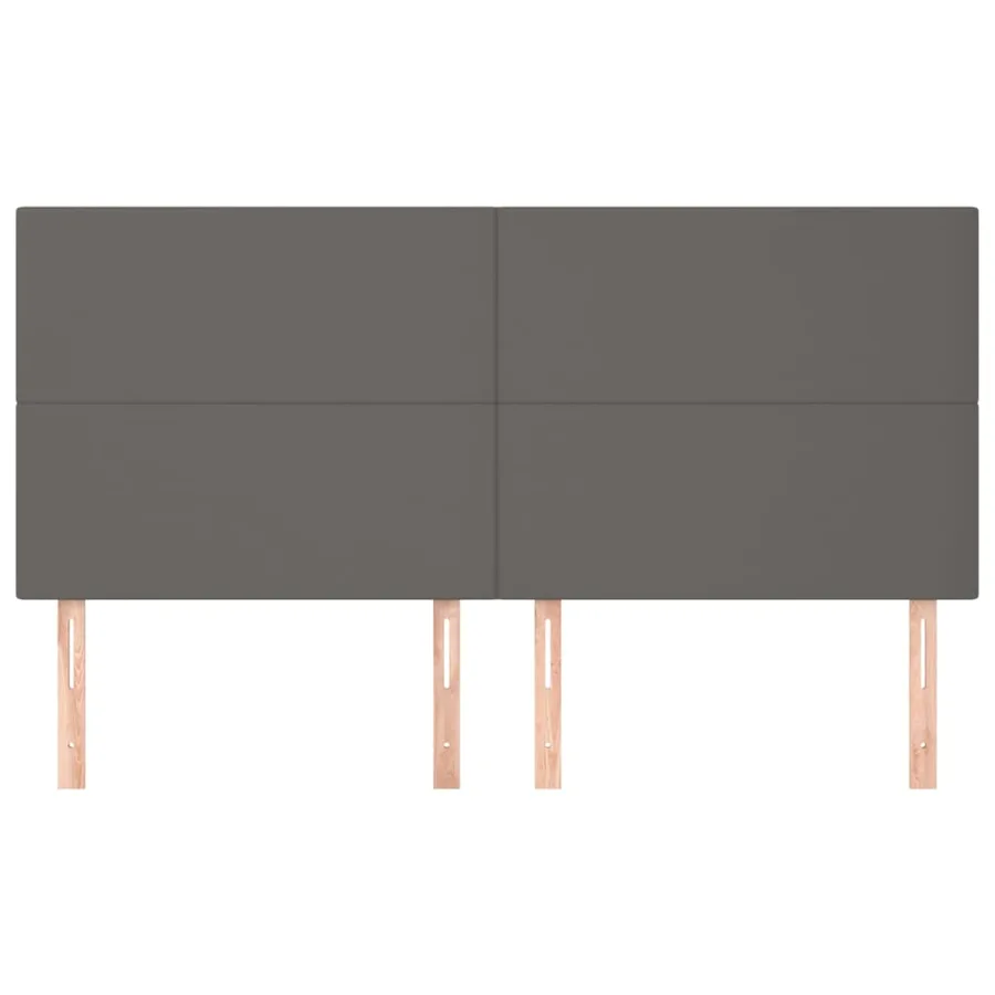 Tête de lit Gris 200x5x118/128 cm Similicuir - 3