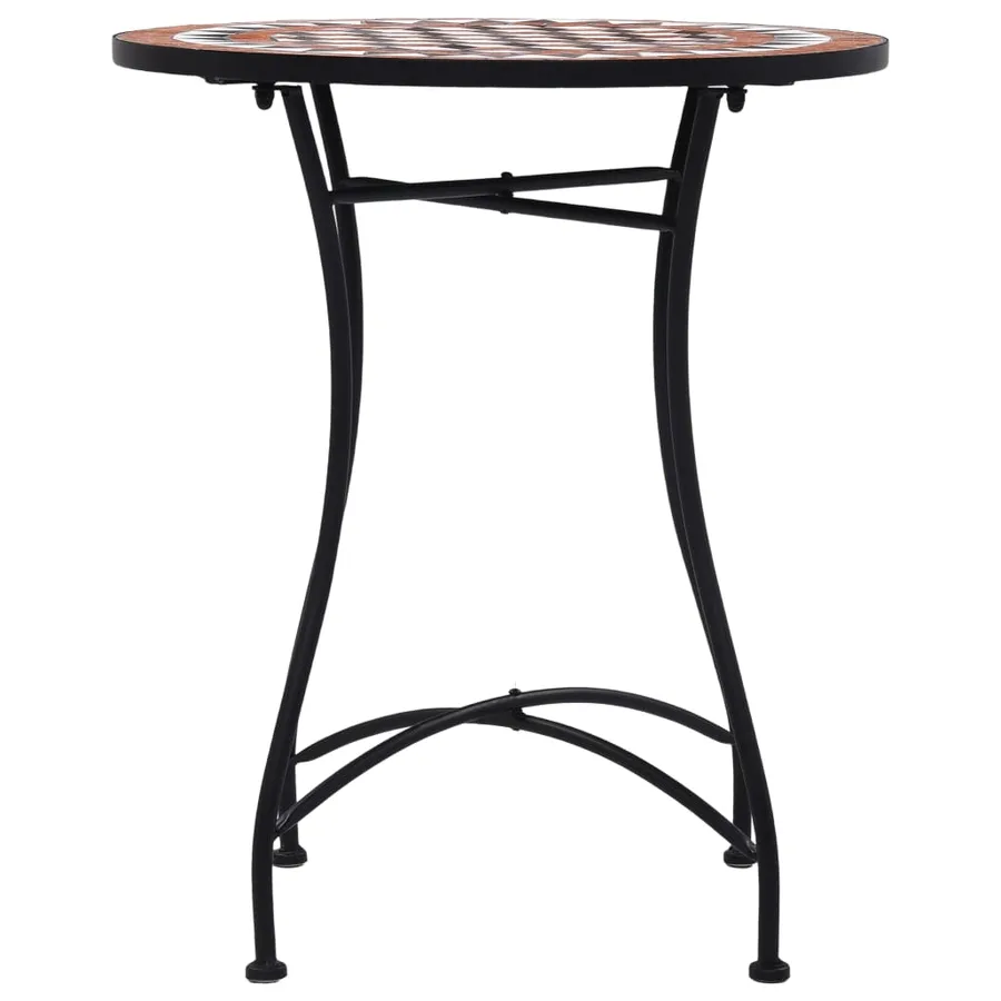Table de bistro mosaïque Marron 60 cm Céramique - 3