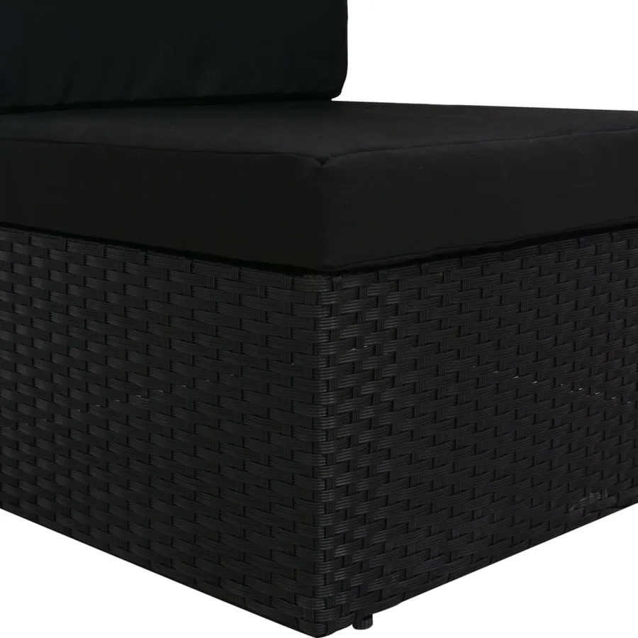 Salon de jardin 3 pcs Résine tressée Noir - 11