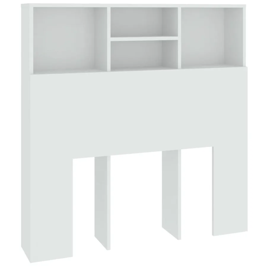 Armoire de tête de lit Blanc 100x19x103,5 cm - 2