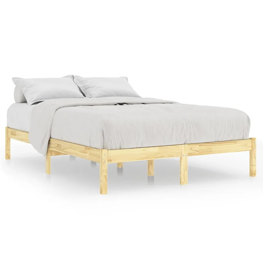 Cadre de lit sans matelas bois massif - 2
