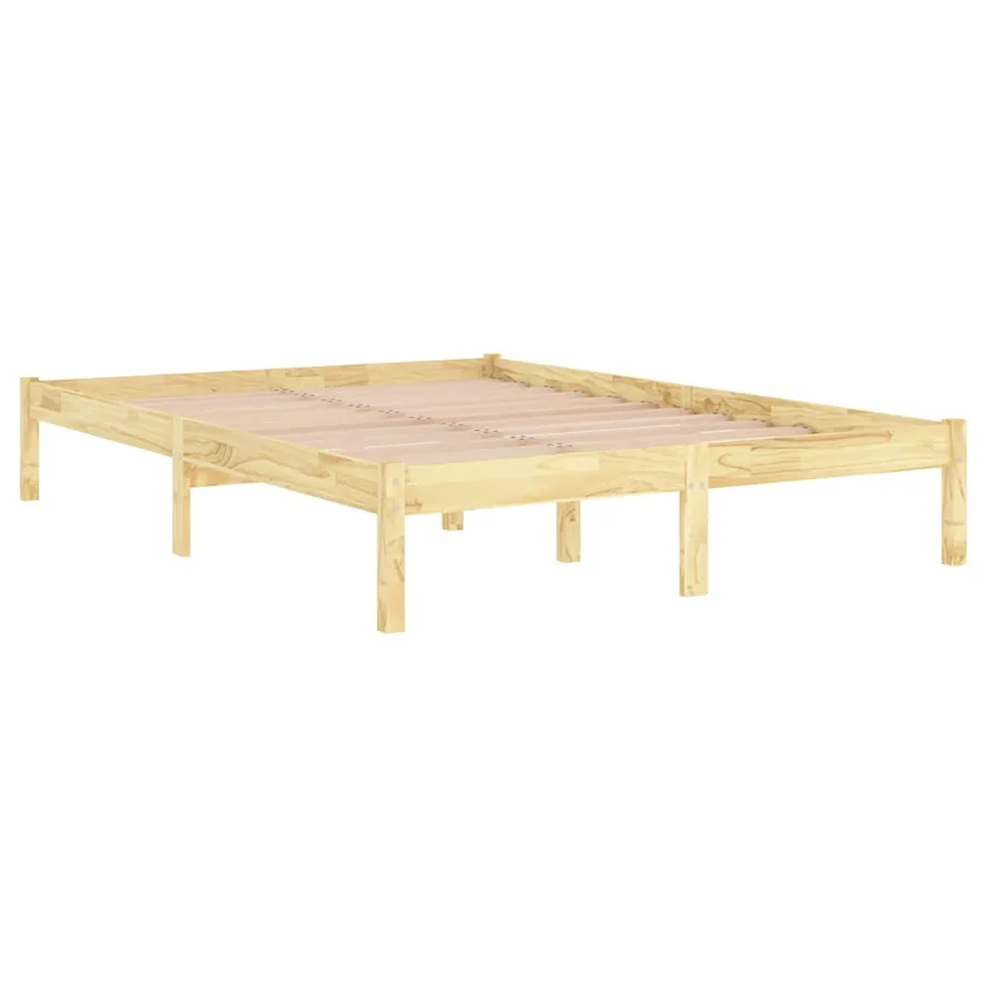 Cadre de lit sans matelas bois massif - 3