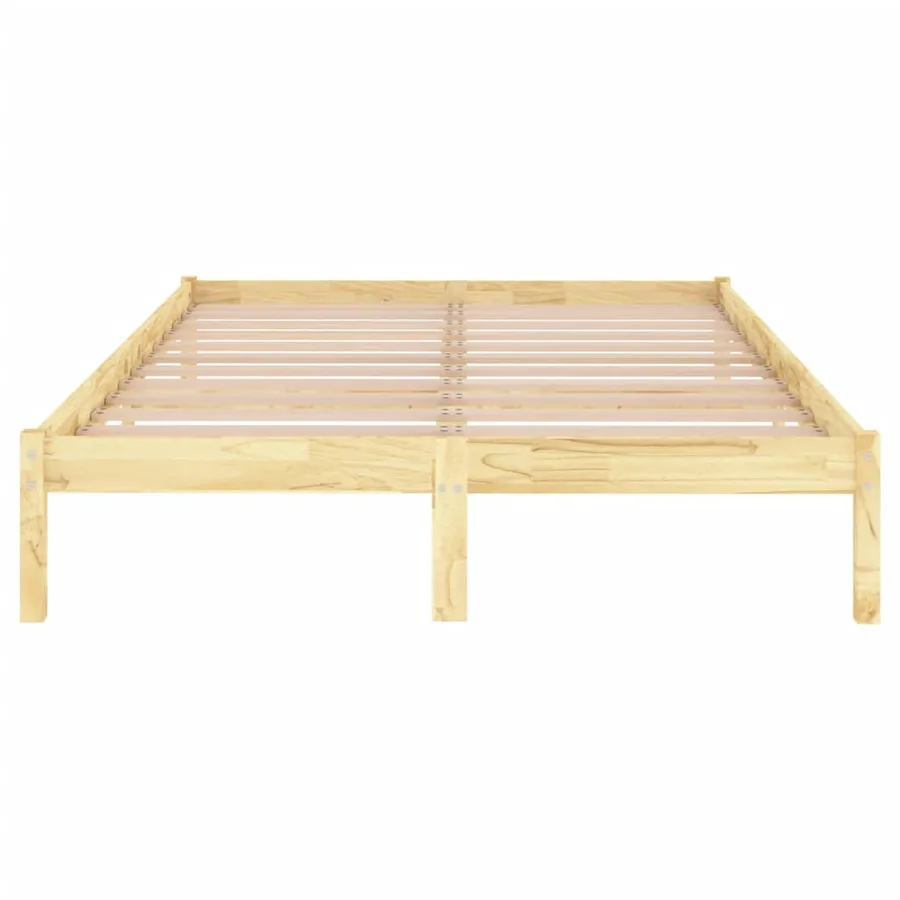 Cadre de lit sans matelas bois massif - 4