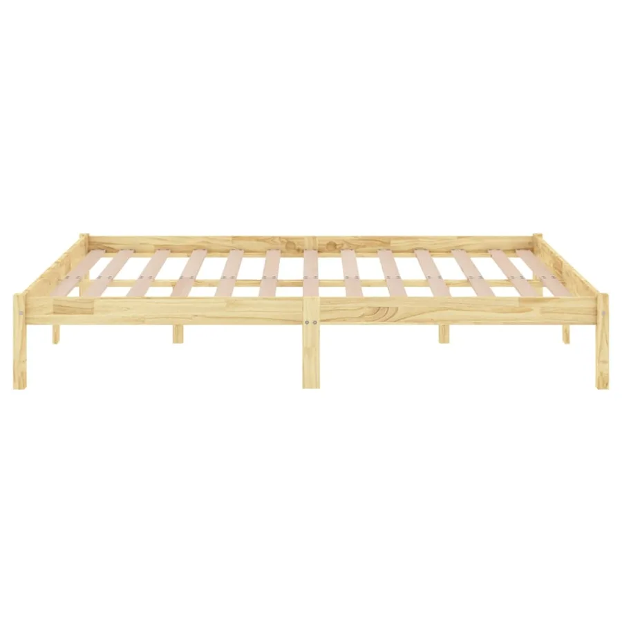 Cadre de lit sans matelas bois massif - 5