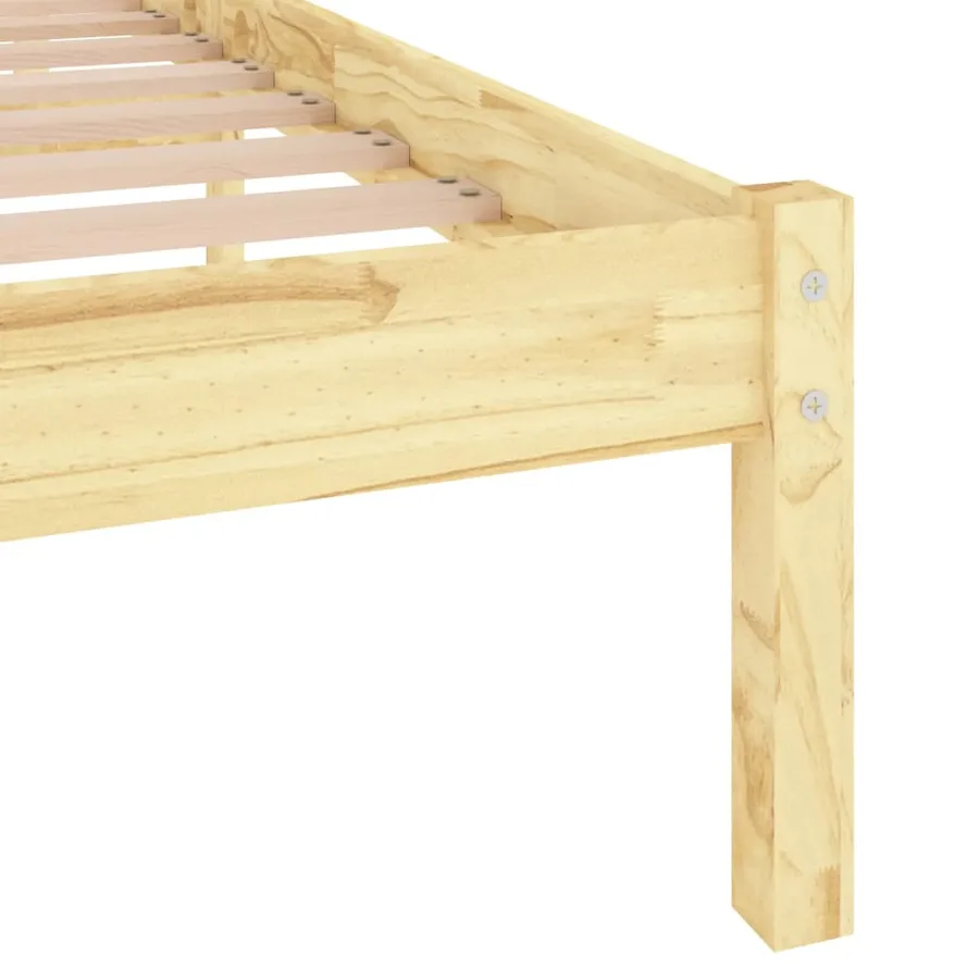 Cadre de lit sans matelas bois massif - 6