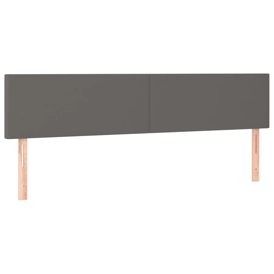 Sommier à lattes de lit avec matelas Gris 200x200 cm Similicuir - 6