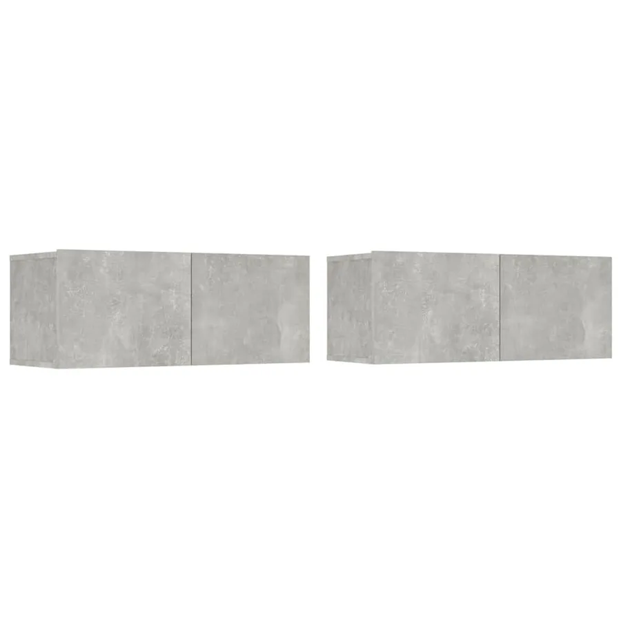 Ensemble de meubles TV 5 pcs Gris béton Bois d'ingénierie - 7