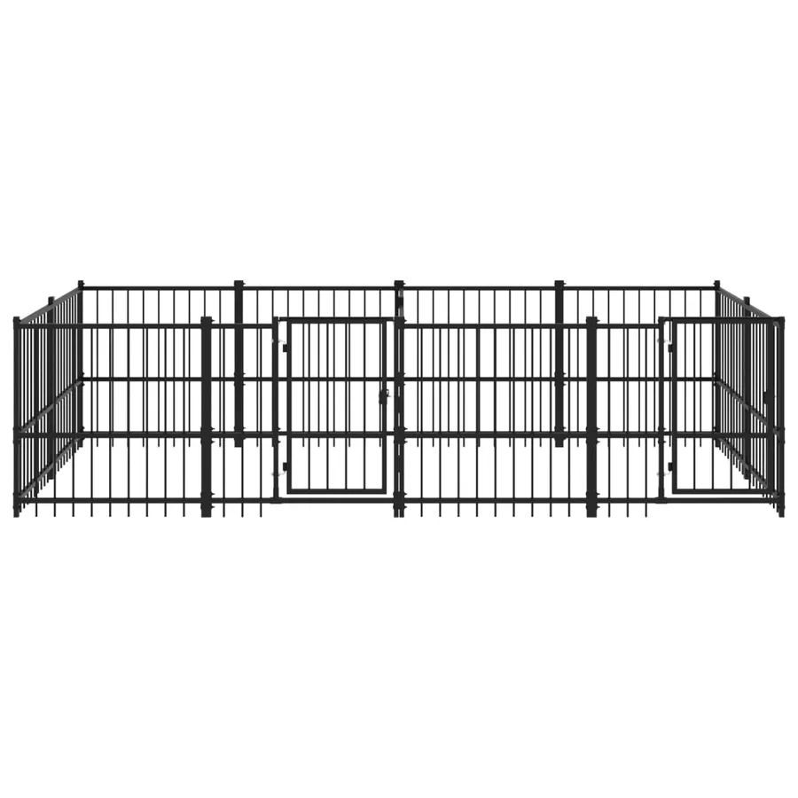 Chenil d'extérieur pour chiens Acier 7,51 m² - 3
