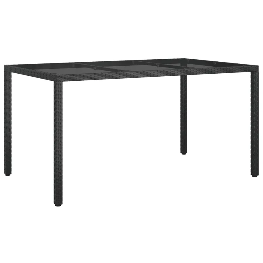 Ensemble à manger de jardin coussins 5pcs Noir Résine tressée - 7