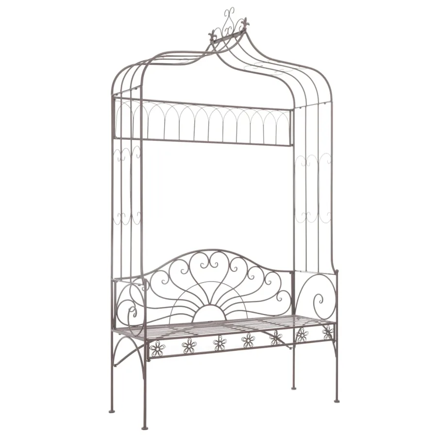 Banc de jardin 122 cm Fer Marron antique