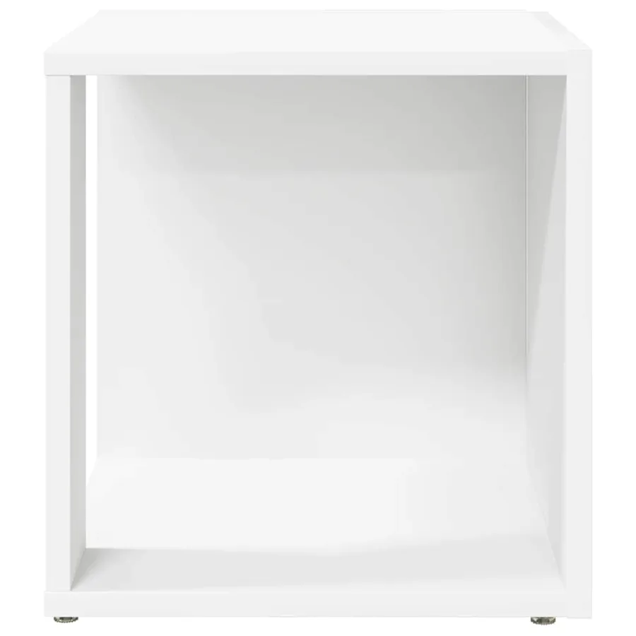 Table d'appoint Blanc 33x33x34,5 cm Aggloméré - 3