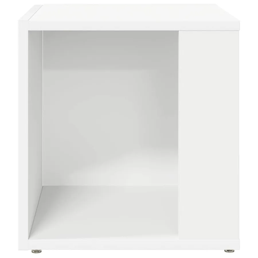 Table d'appoint Blanc 33x33x34,5 cm Aggloméré - 4