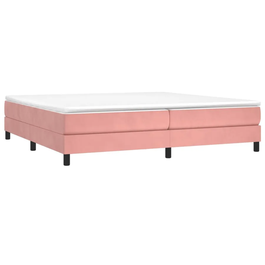 Sommier à lattes de lit avec matelas Rose 200x200 cm Velours - 3