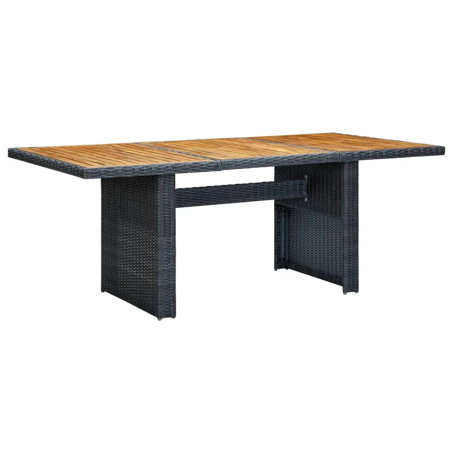 Ensemble à manger d'extérieur 9 pcs et coussins résine tressée - 9