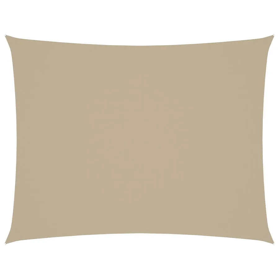 Voile de parasol tissu oxford rectangulaire 5x7 m beige - 2