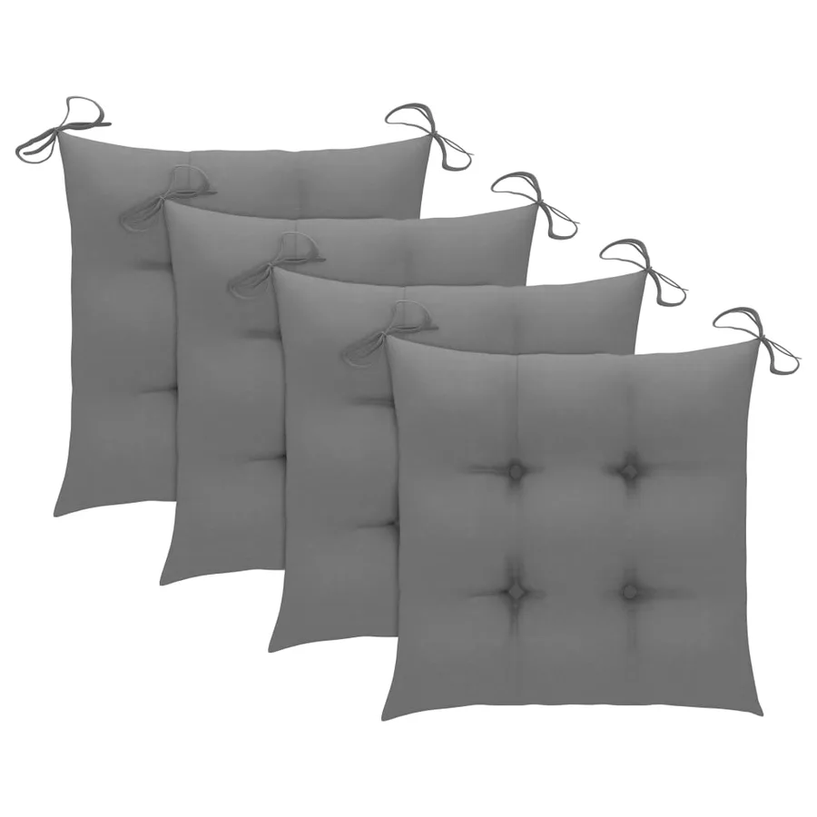 Ensemble à manger d'extérieur pliable 5pcs avec coussins Bambou - 8