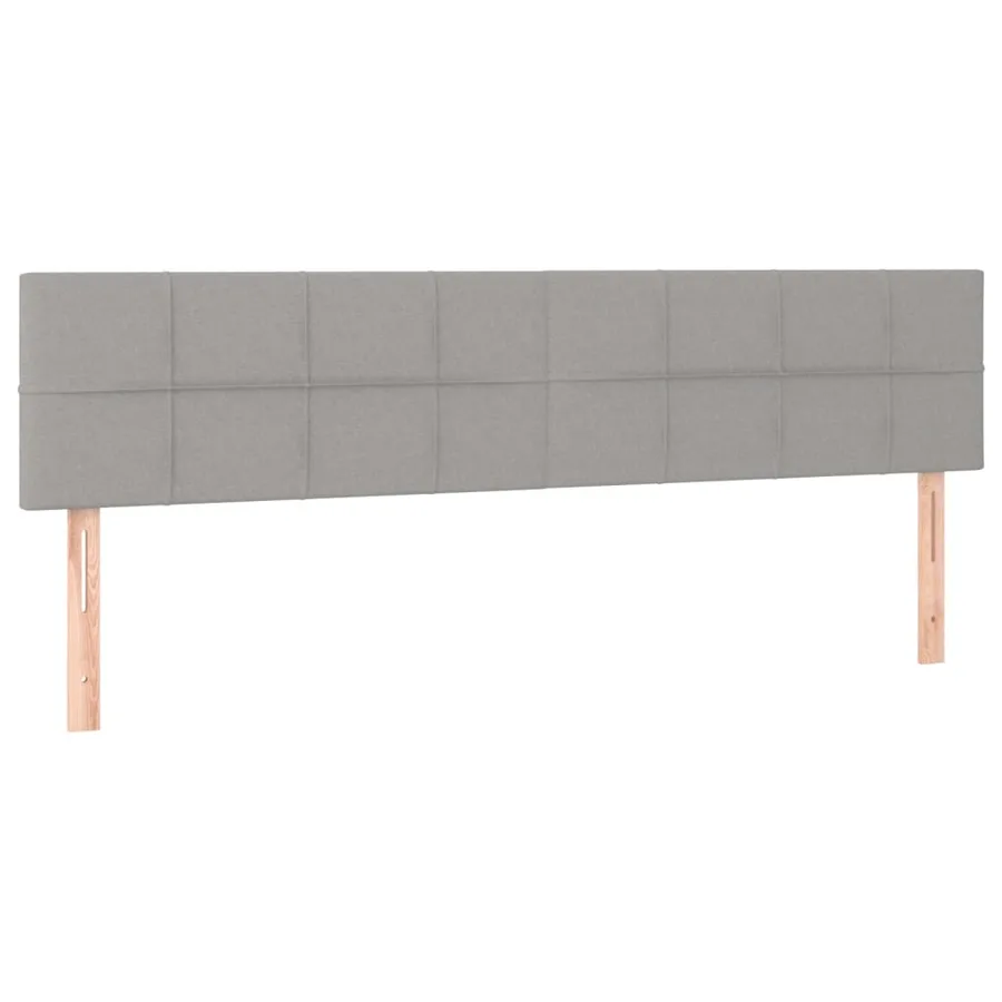 Sommier à lattes de lit et matelas et LED Gris clair 180x200 cm - 7