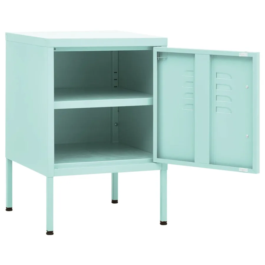 Table de chevet Vert menthe 35x35x51 cm Acier - 4