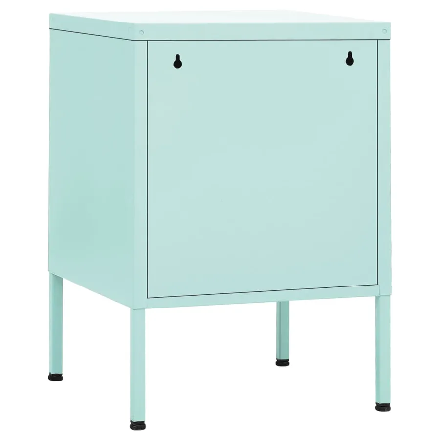 Table de chevet Vert menthe 35x35x51 cm Acier - 5
