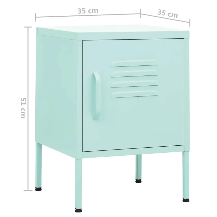 Table de chevet Vert menthe 35x35x51 cm Acier - 9