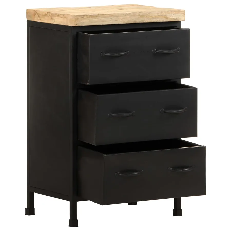 Buffet 47x35x76 cm Bois de manguier brut - 2