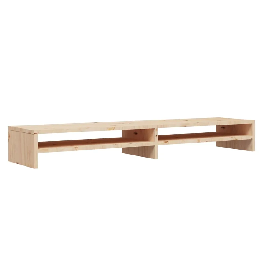 Support de moniteur 100x24x13 cm Bois de pin solide - 2