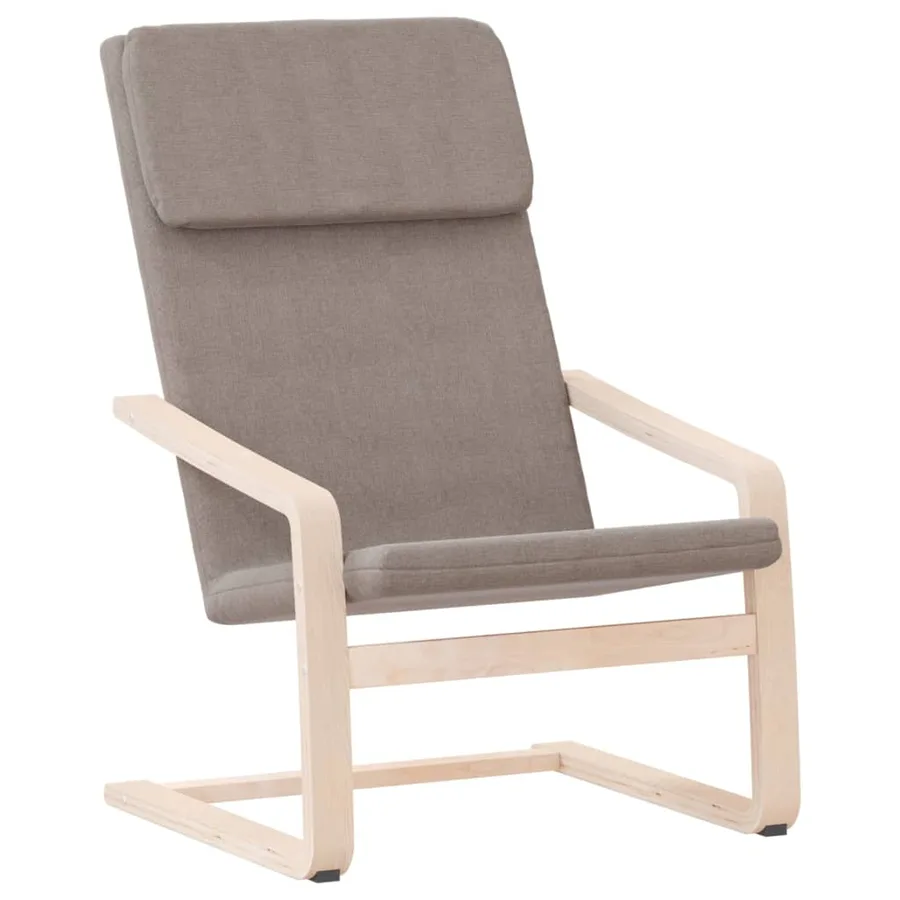 Chaise de relaxation Taupe Tissu - 2