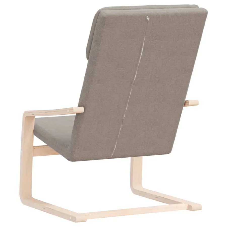 Chaise de relaxation Taupe Tissu - 6
