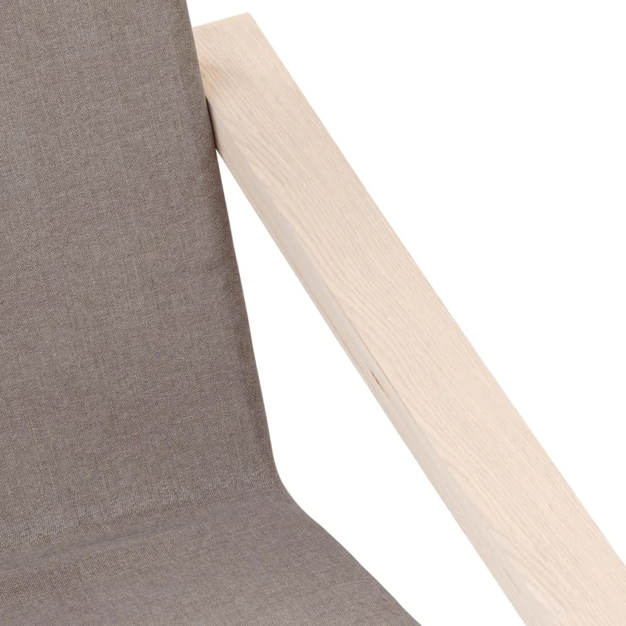 Chaise de relaxation Taupe Tissu - 7