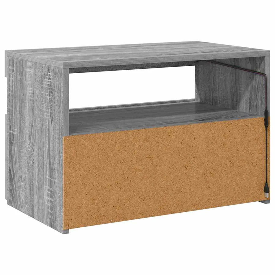 Meuble TV avec lumières LED Sonoma gris 60x35x40 cm - 7