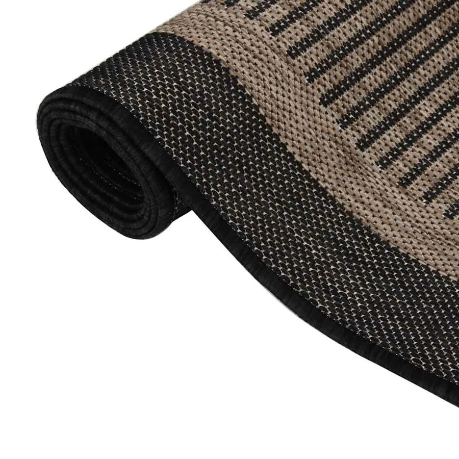 Tapis à tissage plat d'extérieur 200x280 cm Marron foncé - 3