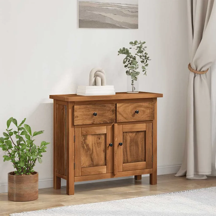 Buffet bois d'acajou massif 75x30x65 cm