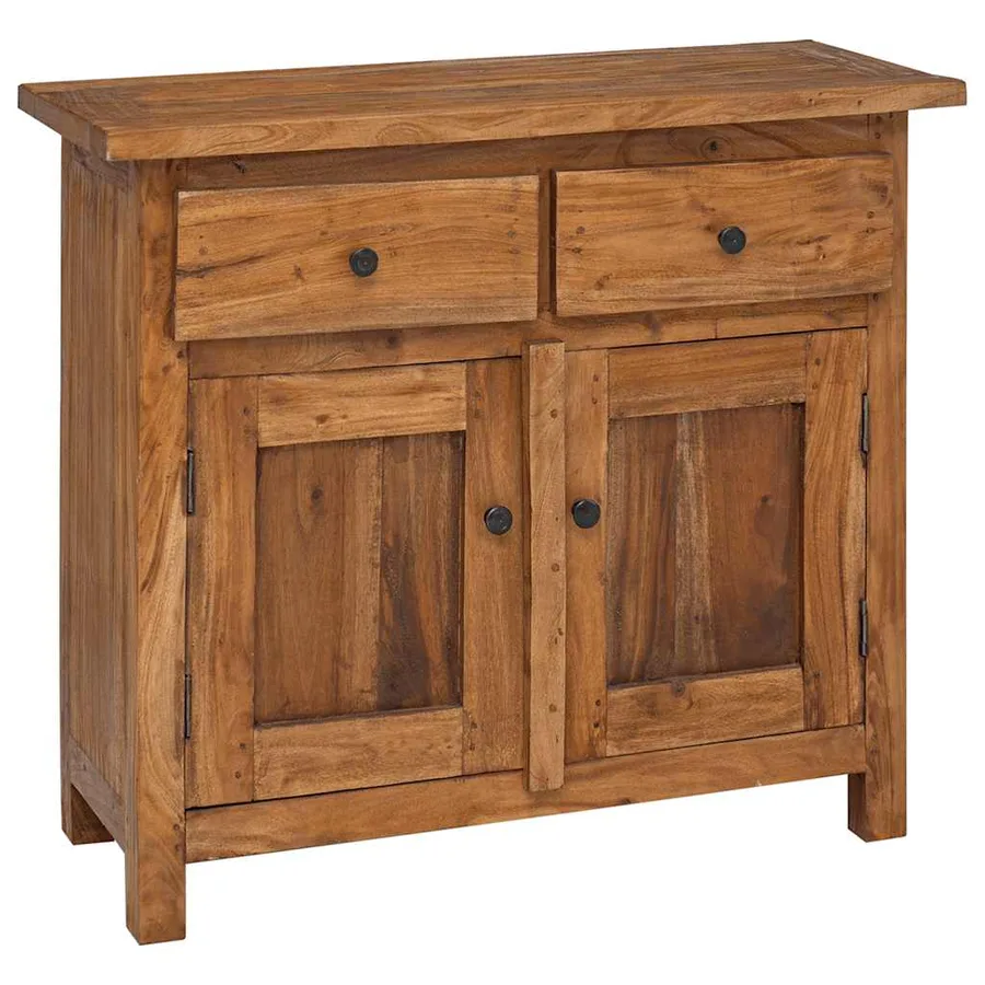 Buffet bois d'acajou massif 75x30x65 cm - 2