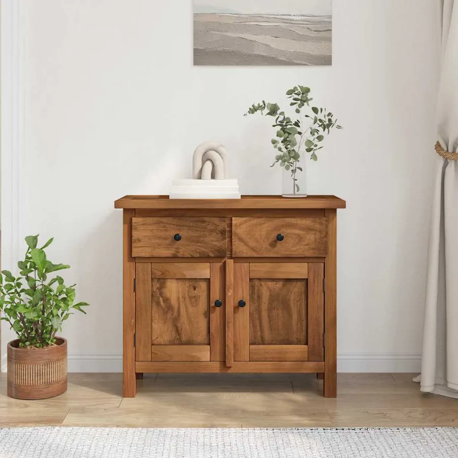 Buffet bois d'acajou massif 75x30x65 cm - 3