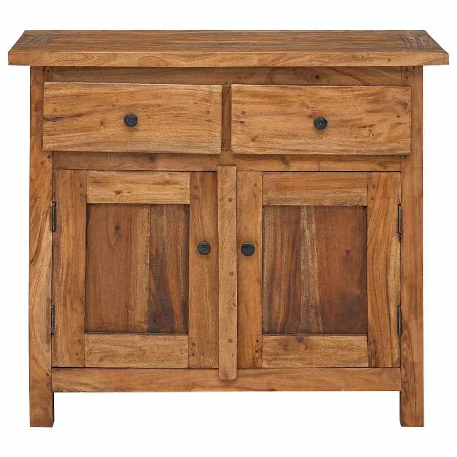 Buffet bois d'acajou massif 75x30x65 cm - 6