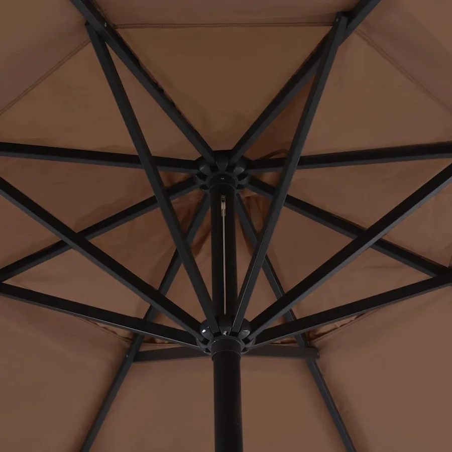 Parasol de jardin avec base portable taupe - 4