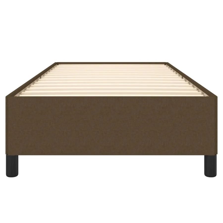 Cadre de lit sans matelas marron foncé 90x190 cm tissu - 5